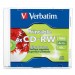 Verbatim 95160 CD-RW 80MIN 700MB 2x-4x DataLifePlus Silver Inkjet Printable 1pk Slim Case VER95160