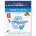 Hammermill 86702 Great White Recycled Copy 3-Hole Punched, 92 Brightness, 20lb, Letter, 5000/Ctn HAM86702