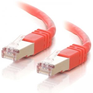 C2G 27267 25 ft Cat5e Molded Shielded Network Patch Cable - Red