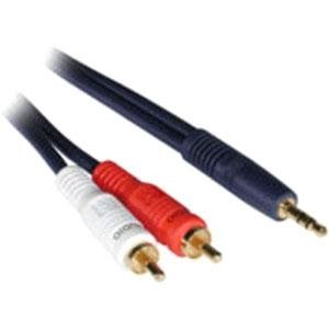 C2G 40614 Velocity 3.5mm Stereo to RCA Stereo Audio Y-cable