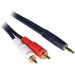 C2G 40614 Velocity 3.5mm Stereo to RCA Stereo Audio Y-cable