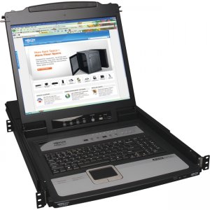 Tripp Lite B020-U08-19-IP 8-Port NetDirector 1U Rackmount Console IP KVM Switch w/19" LCD