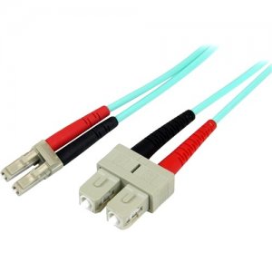StarTech.com A50FBLCSC2 10Gb Aqua Fiber Patch Cable - LC Multi-mode (M) - SC Multi-mode (M) - 2 m - Fiber Optic