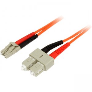 StarTech.com 50FIBLCSC2 2m Multimode 50/125 Duplex Fiber Patch Cable LC - SC