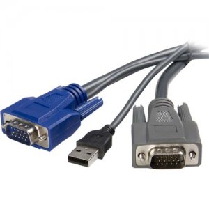 StarTech.com SVUSBVGA6 6 ft Ultra-Thin USB VGA 2-in-1 KVM Cable