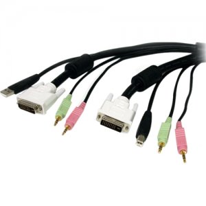 StarTech.com USBDVI4N1A6 4-in-1 USB DVI KVM Cable with Audio and Microphone