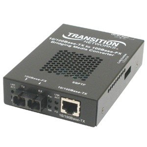 Transition Networks SBFTF1011-105-NA 10/100 Bridging 10/100Base-TX to 100Base-FX Media Converter