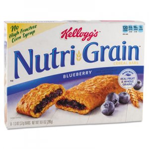 Kellogg's 35745 Nutri-Grain Cereal Bars, Blueberry, Indv Wrapped 1.3oz Bar, 16/Box KEB35745