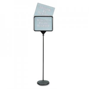 Quartet 3655 Sign(ware) Pedestal Sign, 14 x 11, Assorted Signage, Black Frame QRT3655