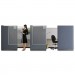 Quartet WPS1000 Workstation Privacy Screen, 36w x 48d, Translucent Clear/Silver QRTWPS1000