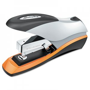 Swingline GBC 87875 Optima Desktop Staplers, Half Strip, 70-Sheet Capacity, Silver/Black/Orange SWI87875