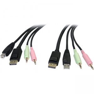 StarTech.com DP4N1USB6 6 ft 4-in-1 USB DisplayPort KVM Switch Cable