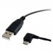 StarTech.com UUSBHAUB3LA 3 ft Micro USB Cable - A to Left Angle Micro B