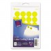 Avery 05462 Printable Removable Color-Coding Labels, 3/4" dia, Yellow, 1008/Pack AVE05462