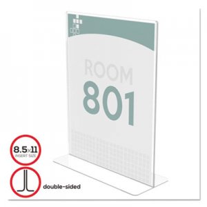 deflecto DEF590801 Superior Image Double Sided Sign Holder, 8 1/2 x 11 Insert, Clear