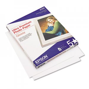 Epson S042175 Ultra-Premium Glossy Photo Paper, 79 lbs., 8-1/2 x 11, 50 Sheets/Pack EPSS042175