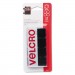 Velcro 90072 Sticky-Back Hook and Loop Square Fasteners on Strips, 7/8", Black, 12 Sets/Pack VEK90072