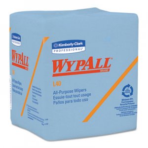 WypAll 05776 L40 1/4-Fold Wiper, 12 1/2 x 12, 56/Box, 12 Boxes/Carton KCC05776