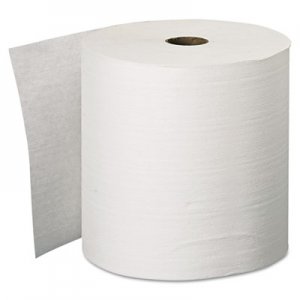 Kleenex 11090 Hard Roll Towels, 1.5" Core, 8" x 600ft, White, 6 Rolls/Carton KCC11090