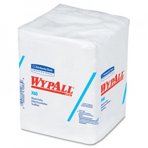 WypAll 41083 WYPALL X60 Washcloths, 12 1/2 x 10, White, 70/Pack, 8/Carton KCC41083