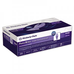 Kimberly-Clark 55081 PURPLE NITRILE Exam Gloves, Small, Purple, 100/Box KCC55081