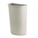 Rubbermaid Commercial 352000BG Untouchable Waste Container, Half-Round, Plastic, 21gal, Beige RCP352000BG