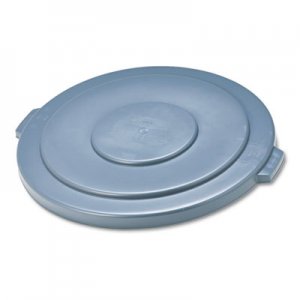 Rubbermaid Commercial 265400GY Round Flat Top Lid, for 55-Gallon Round Brute Containers, 26 3/4", dia., Gray RCP265400GY