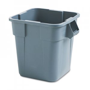 Rubbermaid Commercial RCP352600GY Brute Container, Square, Polyethylene, 28 gal, Gray