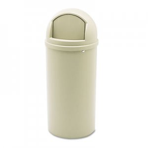 Rubbermaid Commercial RCP816088BG Marshal Classic Container, Round, Polyethylene, 15gal, Beige