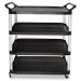 Rubbermaid Commercial RCP409600BLA Open Sided Utility Cart, Four-Shelf, 40-5/8w x 20d x 51h, Black