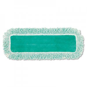 Rubbermaid Commercial RCPQ418GN Dust Pad w/Fringe, Microfiber, 18" Long, Green