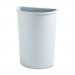Rubbermaid Commercial 352000GY Untouchable Waste Container, Half-Round, Plastic, 21gal, Gray RCP352000GY