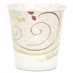 SOLO Cup Company R53SYMCT Paper Water Cups, Waxed, 5oz, 100/Bag, 30 Bags/Carton SCCR53SYMCT