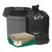 Earthsense Commercial RNW4850 Recycled Can Liners, 40-45gal, 1.25mil, 40 x 46, Black, 100/Carton WBIRNW4850