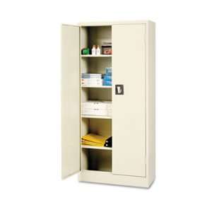 Alera CM6615PY Space Mizer Storage Cabinet, 4 Fixed Shelves, 30w x 15d x 66h, Putty ALECM6615PY