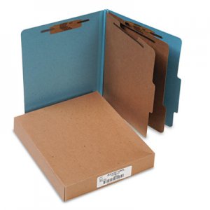 ACCO 15026 Pressboard 25-Pt Classification Folders, Letter, 6-Section, Sky Blue, 10/Box ACC15026