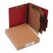 ACCO 15036 Pressboard 25-Pt Classification Folders, Letter, 6-Section, Earth Red, 10/Box ACC15036