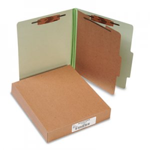ACCO 15044 Pressboard 25-Pt Classification Folders, Letter, 4-Section, Leaf Green, 10/Box ACC15044