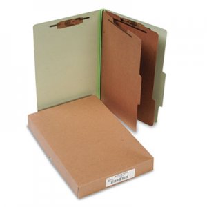 ACCO 16046 Pressboard 25-Pt Classification Folders, Legal, 6-Section, Leaf Green, 10/Box ACC16046