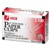 ACCO 72385 Nonskid Economy Paper Clips, Metal Wire, #1, Silver, 100/Box, 10 Boxes/Pack ACC72385