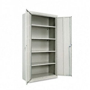 Alera CM7218LG Assembled Welded Storage Cabinet, 36w x 18d x 72h, Light Gray ALECM7218LG