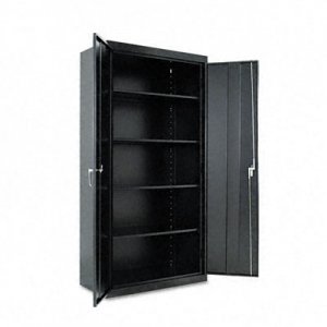 Alera CM7218BK Assembled Welded Storage Cabinet, 36w x 18d x 72h, Black ALECM7218BK