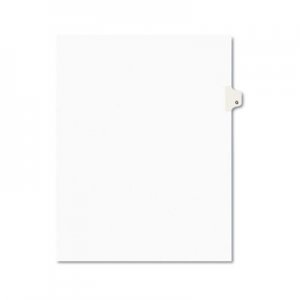 Avery AVE01407 Avery-Style Legal Exhibit Side Tab Dividers, 1-Tab, Title G, Ltr, White, 25/PK