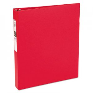 Avery AVE03310 Economy Non-View Binder with Round Rings, 11 x 8 1/2, 1" Capacity, Red