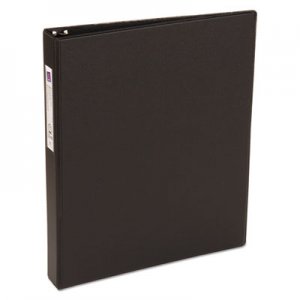 Avery AVE04301 Economy Non-View Binder with Round Rings, 11 x 8 1/2, 1" Capacity, Black