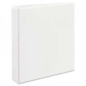 Avery 09401 Durable View Binder w/Nonlocking EZD Rings, 11 x 8 1/2, 1 1/2" Cap, White AVE09401