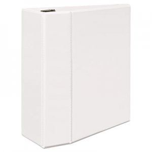 Avery 09901 Durable View Binder w/Locking EZD Rings, 11 x 8 1/2, 5" Cap, White AVE09901