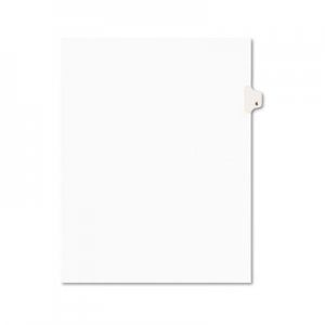 Avery AVE11916 Avery-Style Legal Exhibit Side Tab Divider, Title: 6, Letter, White, 25/Pack
