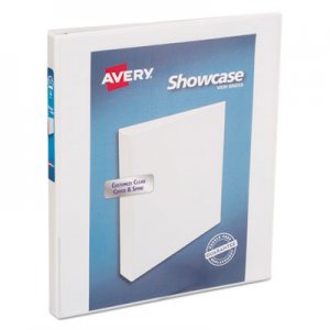 Avery AVE19551 Showcase Economy View Binder with Round Rings, 3 Rings, 0.5" Capacity, 11 x 8.5, White