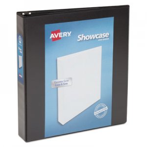 Avery AVE19650 Showcase Economy View Binder with Round Rings, 3 Rings, 1.5" Capacity, 11 x 8.5, Black